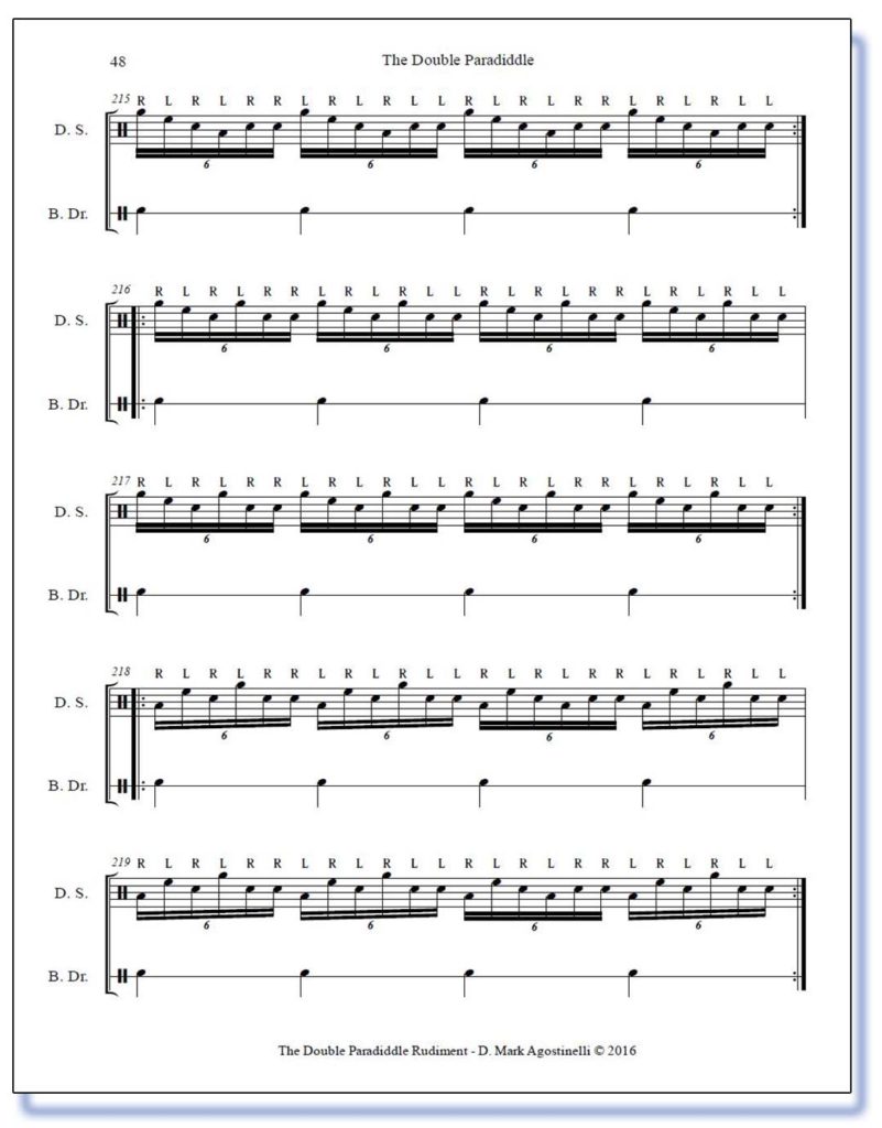 Inside - The Double Paradiddle Drum Rudiment book by D Mark Agostinelli