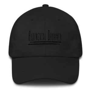 Rudimental Drummer Embroidered on a Cotton Baseball Cap